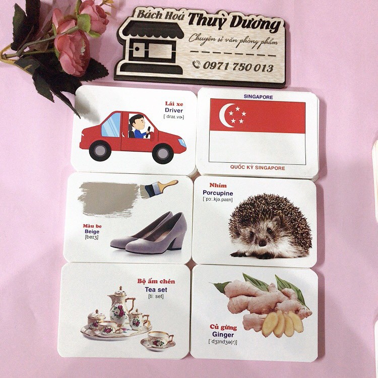 Bộ thẻ flashcard thẻ học thông minh LOẠI CHUẨN 16 chủ đề 416 thẻ cho bé Glen Doman