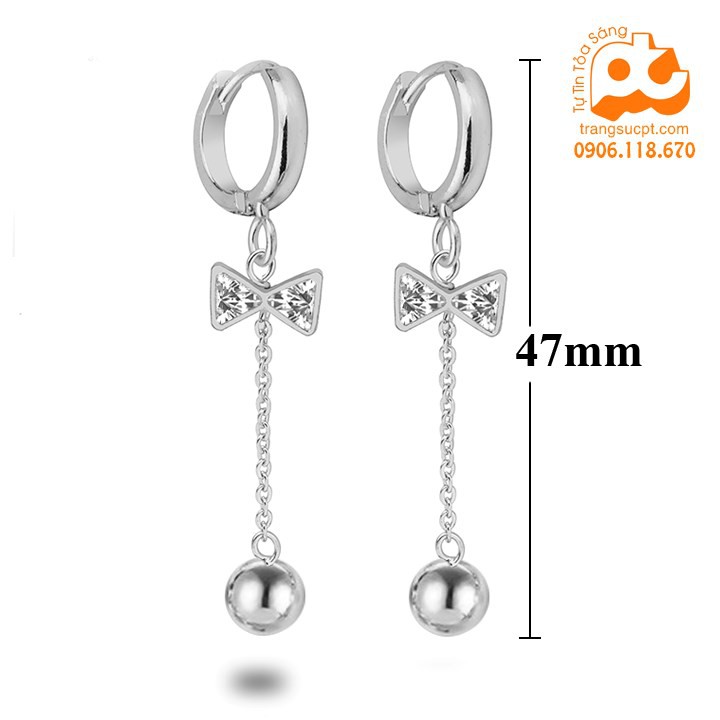 Bông tai inox nữ giá rẻ nhất HCM không đen - TH_BT63
