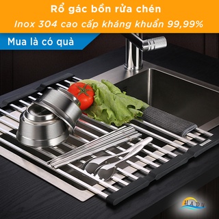 Thanh gác để chậu bồn rửa bát chén inox 304 xếp gọn cao cấp đạt chất lượng đức ssgp