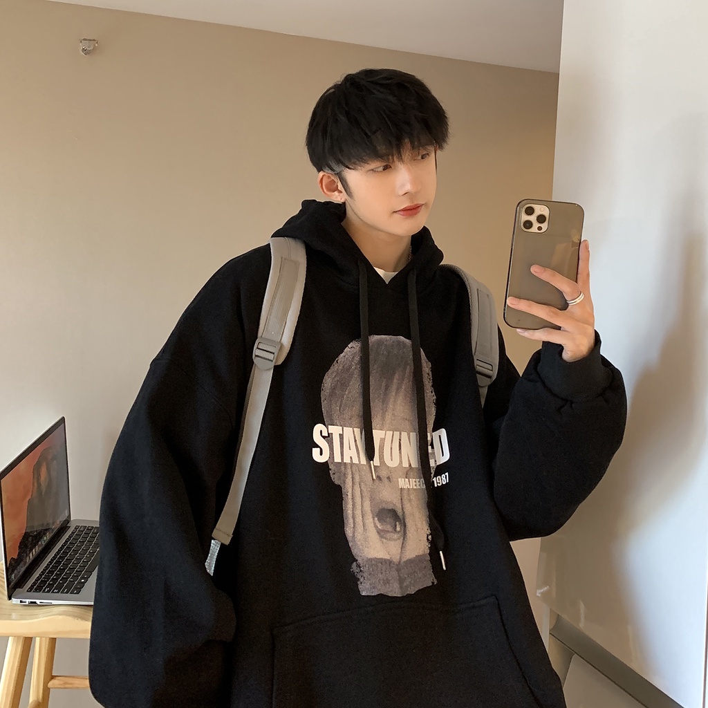 Áo hoodie dáng dài thời trang Hàn Quốc cho nam
