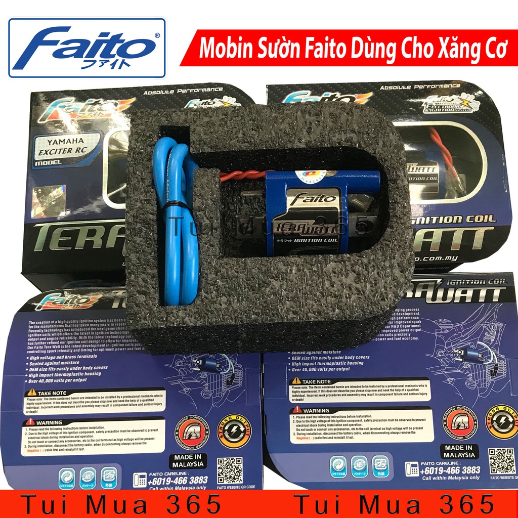 Combo IC Shark và Mobin Sườn Faito độ Exciter 135cc Xăng Cơ ( Malaysia )