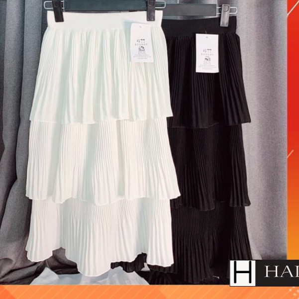 Chân váy 3 tầng xếp li-Chân váy tầng dài Cạp Chun Cao Cấp[ Video Shop Tự Quay] | BigBuy360 - bigbuy360.vn