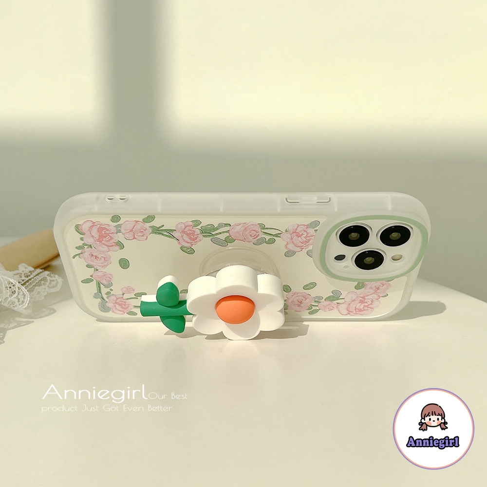 Ốp Điện Thoại TPU Mềm Siêu Mỏng Họa Tiết Hoa Hồng Cổ Điển Gắn Giá Đỡ Chống Sốc Cho IPhone 13 12 11 Pro Max X XR 8 7 Plus