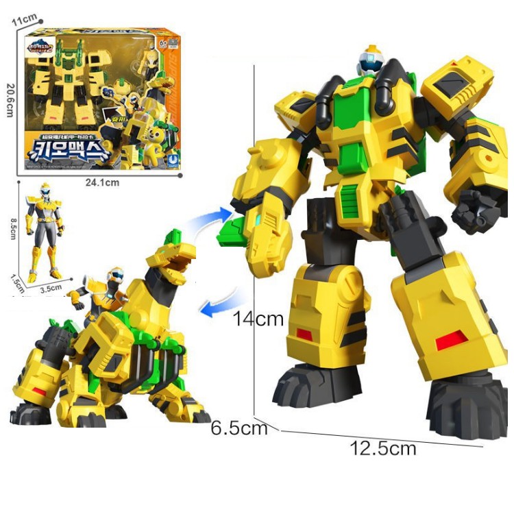Đồ chơi miniforce mùa 2 biệt đội siêu nhân nhí mô hình Siêu nhân Max can đảm và robot biến hình khủng Long Braka