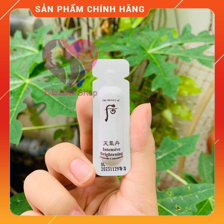 Combo 5 viên tinh chất dưỡng trắng Whoo trắng Brightening Ampoule Concentrate.