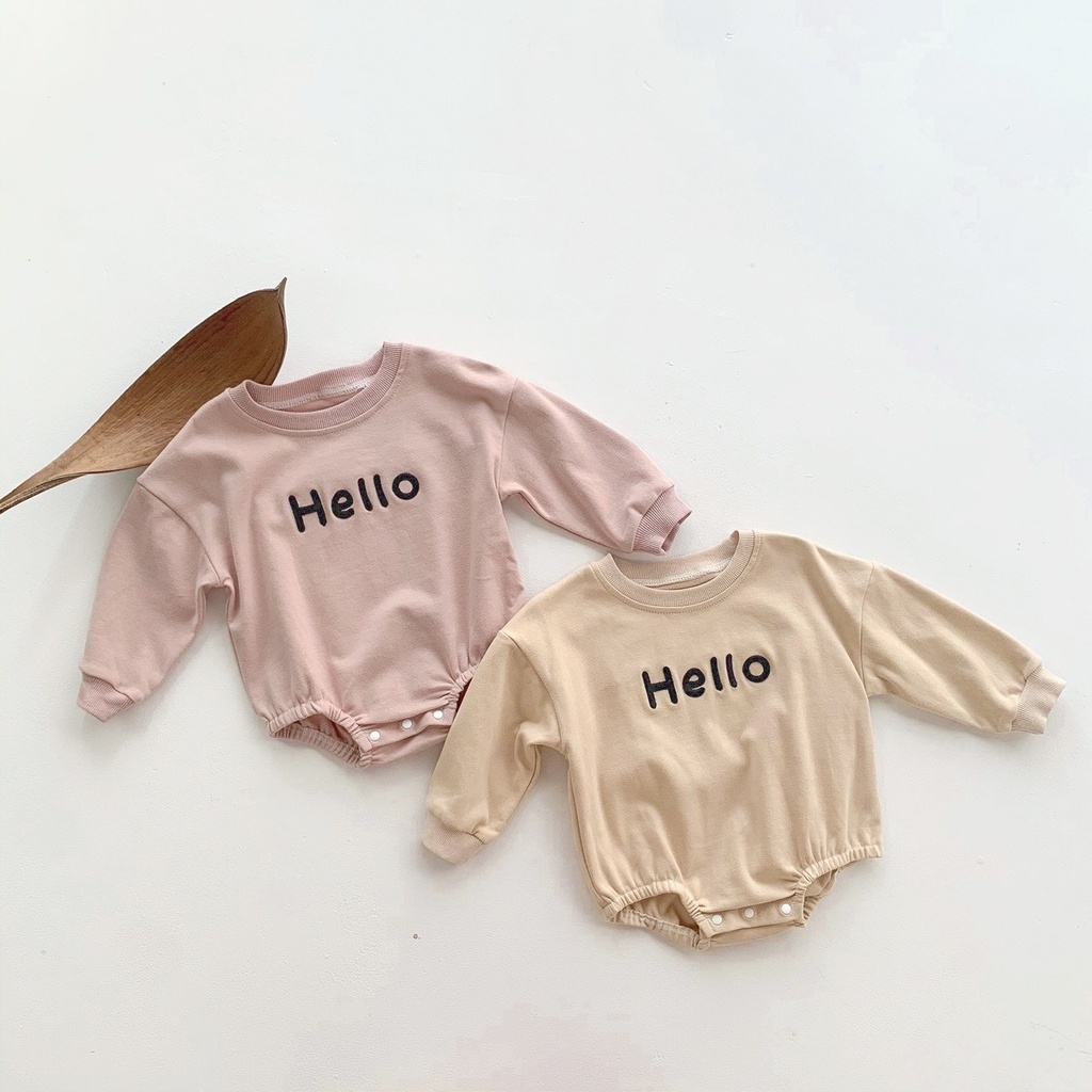 Bộ Áo Liền Quần Tay Dài Thời Trang Mùa Thu Cho Bé Sơ Sinh