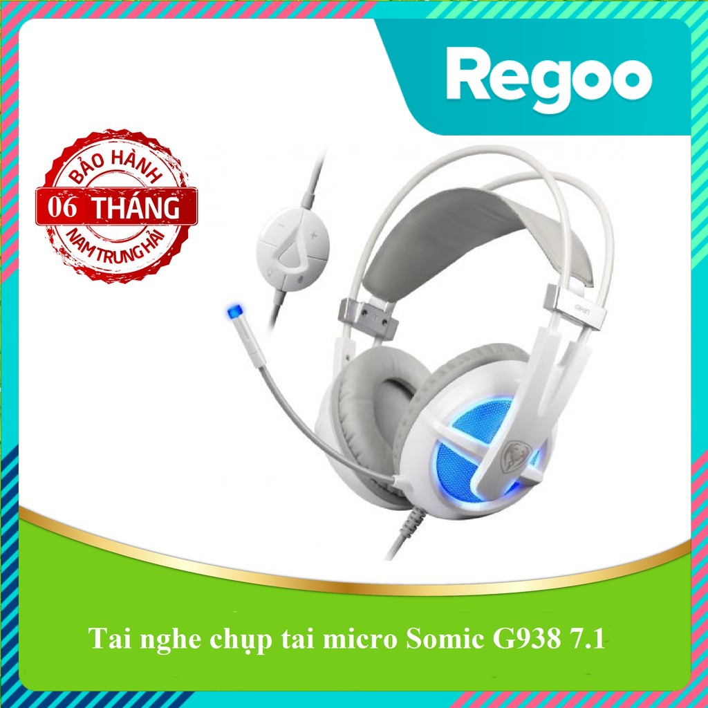 Tai nghe chụp tai Micro Somic G938 7.1 (Trắng)