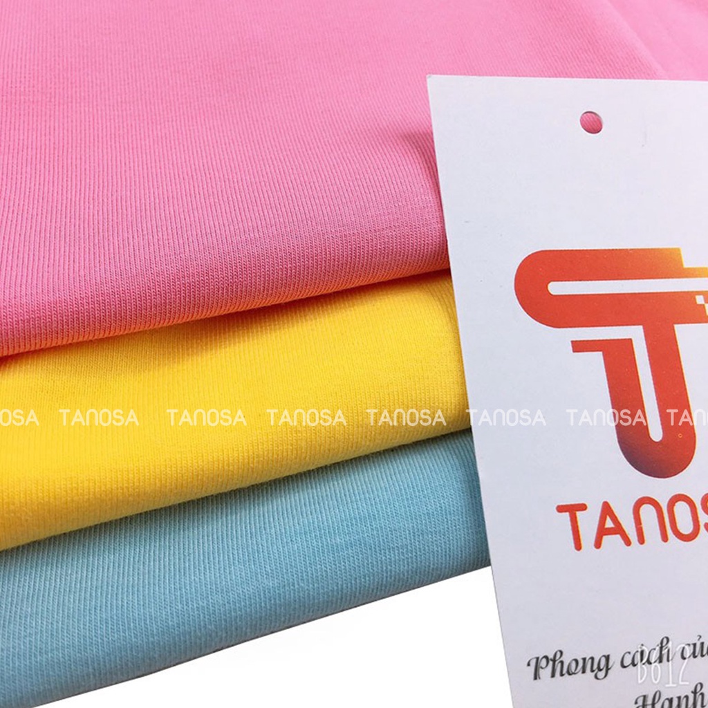 Váy suông cotton sát nách màu trơn TANOSA đầm mùa hè cho bé gái 1-5 tuổi