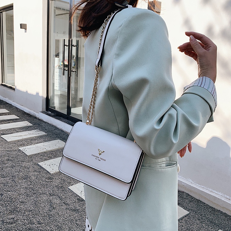 Túi Xách Nữ Đẹp Túi Đeo Chéo Da Pu Phối Dây Xích Thời Trang Hàn Quốc Trẻ Trung Cho Nữ-69