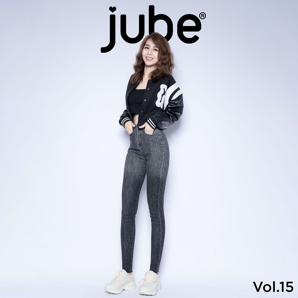 Quần Jean Nữ Lưng Cao Ombre JUBE Vol.15, Quần Bò Nữ Skinny Loang Màu Cắt Gấu Jean Co Giãn Hack Dáng, BST Signature Jeans | WebRaoVat - webraovat.net.vn