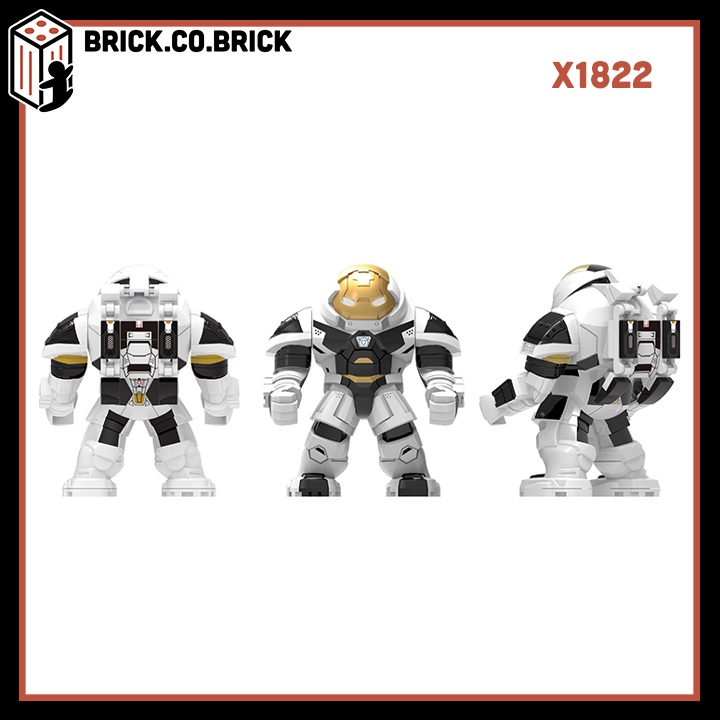 Bigfig Hulkbuster Mô hình Người Sát Khổng Lồ Trắng Mẫu Mới Nhất Đồ chơi Lắp ráp Siêu Anh Hùng Marvels X1822