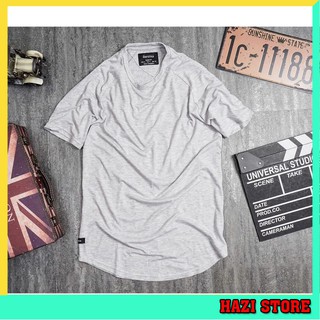 ÁO THUN NAM LONGTEE FORM RỘNG LAI BẦU MÀU XÁM