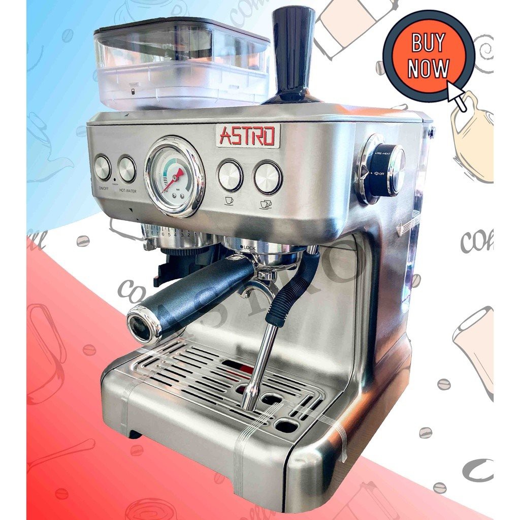 Máy pha cà phê chuyên nghiệp Espresso ASTRO  AT- H001 – 20  Màu bạc