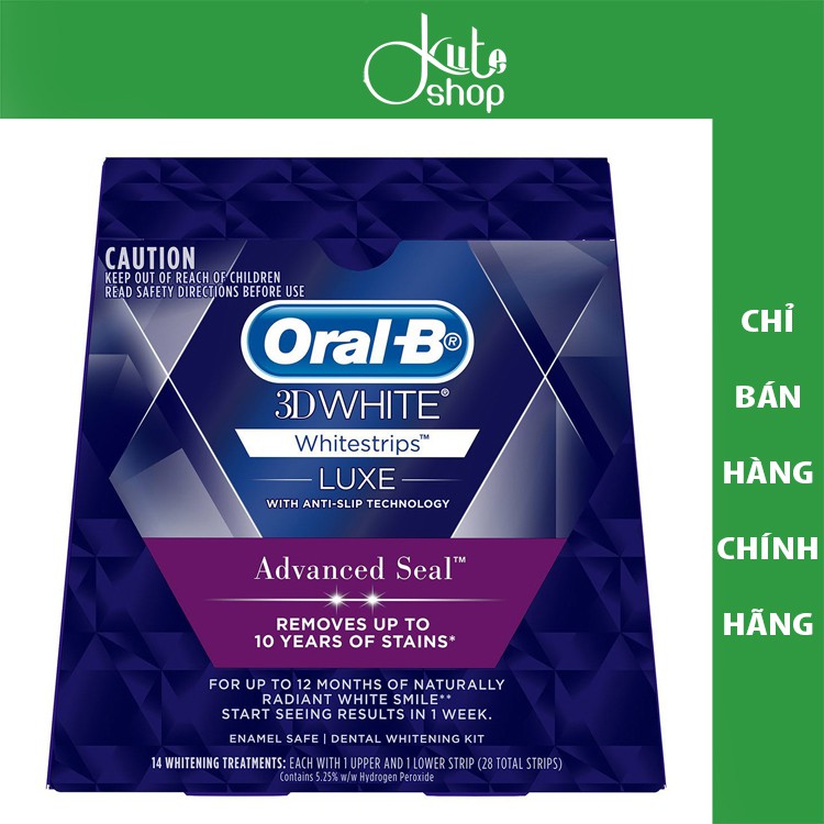 Miếng dán tẩy trắng răng Oral-B 3D White Whitestrips Advanced Seal (combo 5 miếng)