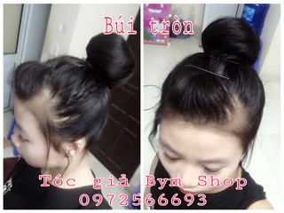 Tóc búi tròn giả