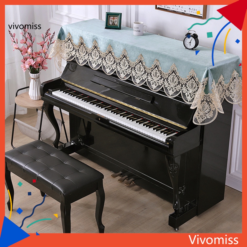 Tấm vải ren phủ đàn piano chống bụi dễ dàng làm sạch thêu họa tiết sang trọng