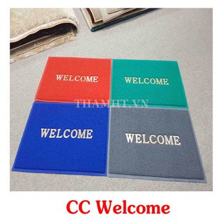 Thảm lót cửa ra vào chống trượt Welcome size 40x60