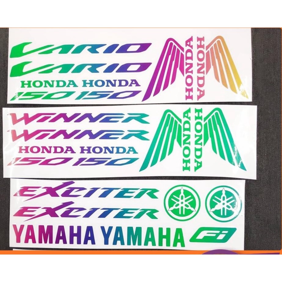 [TEM GIẤY PHẢN QUANG] TEM DÁN TRANG TRÍ XE MÁY PHẢN QUANG CHO XE MÁY (CHỮ+LOGO)