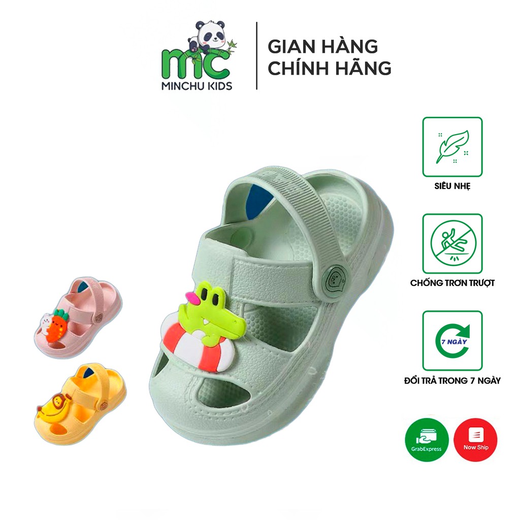 Dép sục Cross cho bé Mầm Shop Siêu Mềm Siêu Nhẹ Chống Trơn Trượt Cho Bé Chân từ 12-17 Cm CR06