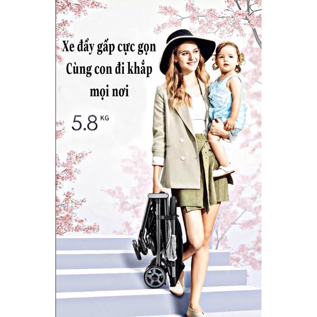 Xe Đẩy Cho Bé Gấp Gọn, Xe Đẩy Em Bé, Chính Hãng Bekids