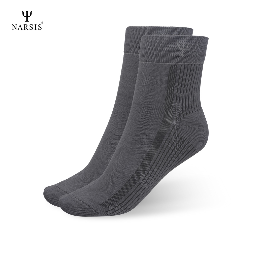 Tất Vớ Cổ Trung Cotton Ôm Chân Công Nghệ Khử Kháng Khuẩn Khử Mùi Narsis Chơi Thể Thao Ôm Chân Kiểu Dáng Basic TNA002