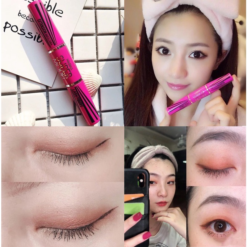 MASCARA ĐA NĂNG 2 ĐẦU MISTINE SUPER MODEL MIRACLE LASH BLACK MASCARA CHÍNH HÃNG - 8745