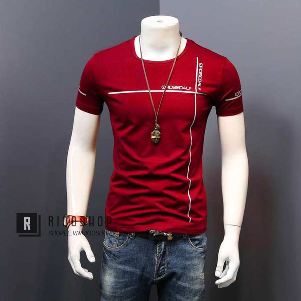 Áo thun nam tay ngắn hàn quốc đơn giản năng động RIN087V - áo phông nam tay ngắn Riooshop | BigBuy360 - bigbuy360.vn