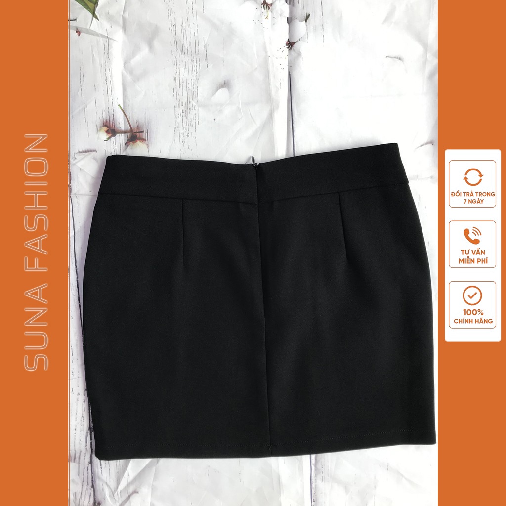 Chân váy bút chì ngắn Umi mịn cao cấp Chân váy ngắn công sở SUNA FASHION ôm dáng