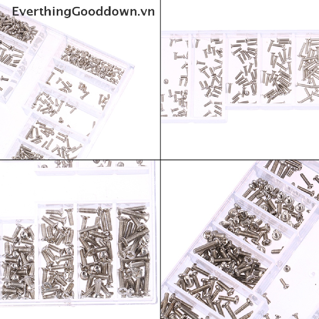 Hộp 500 Đinh Vít 18 Loại Mini Dùng Sửa Chữa Laptop Máy Tính DIY