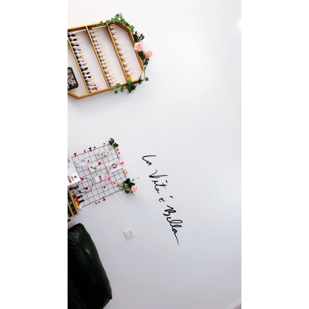 Tranh dán tường mica 3d decor khổ lớn Chữ nghệ thuật Nhiều Size - EPeBen