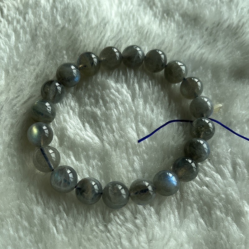 Đá Tự Nhiên AA Lớp Xanh Labradorite Hạt Tròn Vòng Tay Trang Sức Thời Trang Phụ Kiện 4mm 9mm 10mm 11m 12mm