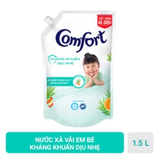 Nước Xả Vải đậm đặc Comfort kháng khuẩn dịu nhẹ túi 1.5L