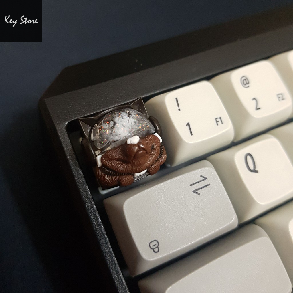 Nút bàn phím cơ artisan keycap sirius màu nâu chocolate