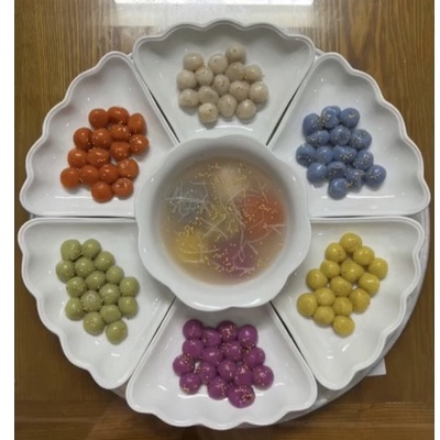 Bộ bát đĩa Hoa Mặt Trời - Set bát dĩa đẹp cúng gia tiên - Sứ Minh Châu