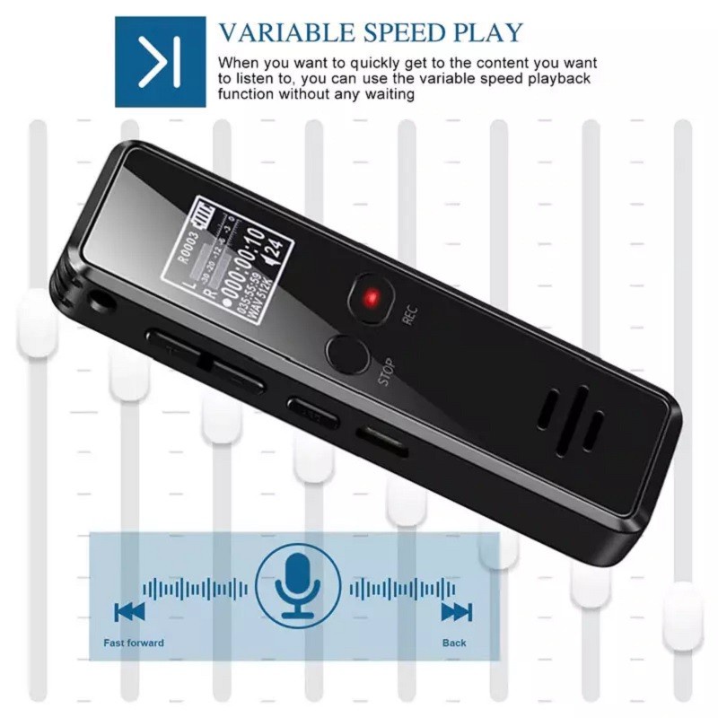 Máy ghi âm chuyên dụng mini siêu nhỏ DVR 818, âm thanh VAR/VOR, Ghi âm chất lượng cao