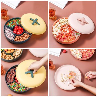Hộp mứt tròn 5 ngăn nhiều màu - SHOPFORGIRL