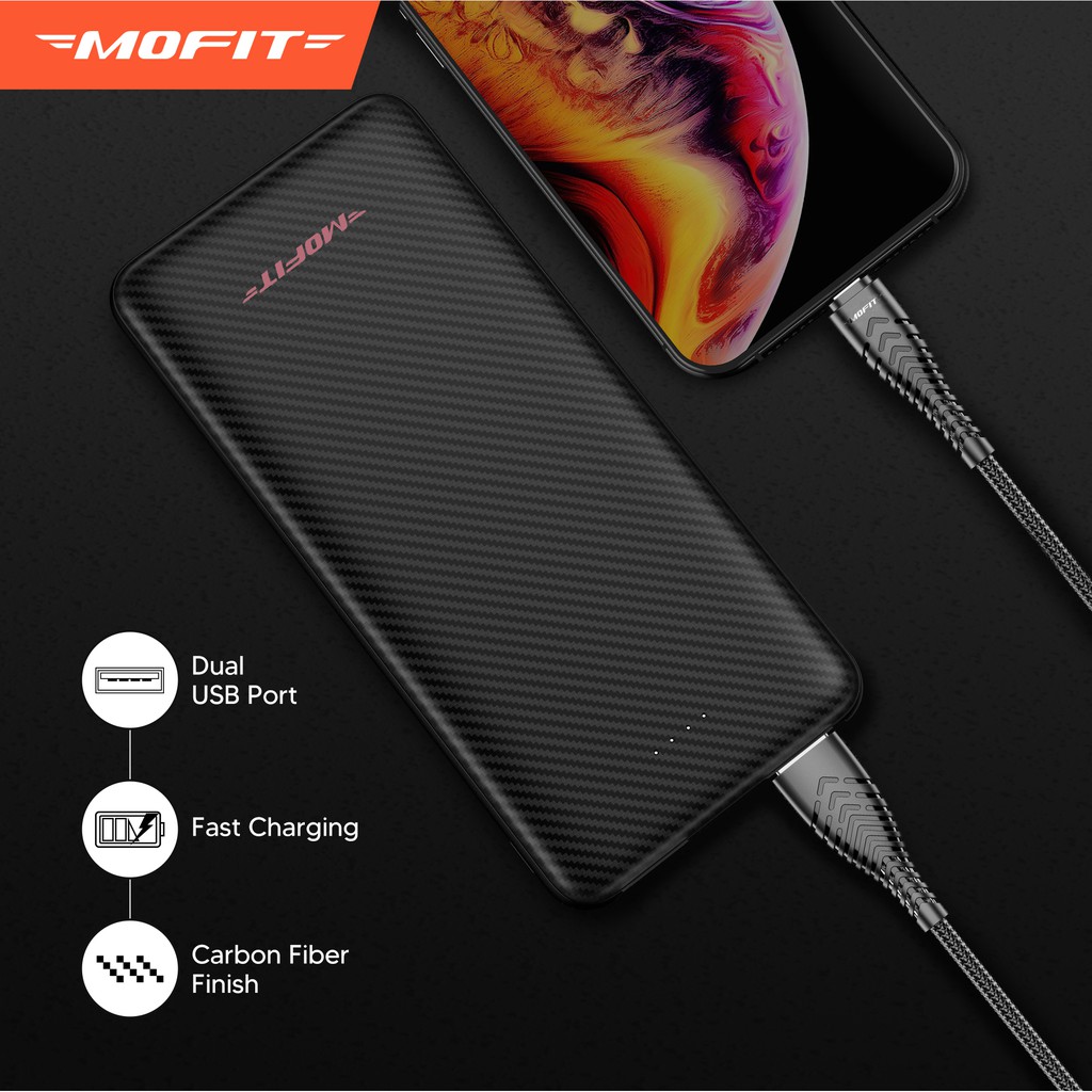 Sạc Dự Phòng Mofit M102 10000mAh với đầu ra USB kép | BigBuy360 - bigbuy360.vn