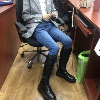 BOOT ĐÙI DA BUỘC DÂY ĐẾ 4CM