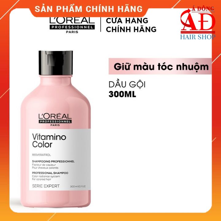 DẦU GỘI LOREAL VITAMINO COLOR RESVERATROL 2021 GIỮ MÀU TÓC NHUỘM 300ML (CHAI)