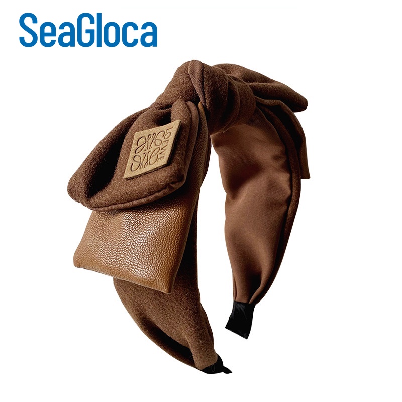 Cài tóc Seagloca vải len thắt nơ phong cách Pháp cổ điển thời trang cao cấp