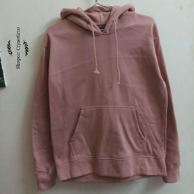 Áo hoodie trơn nỉ dày hồng ruốc basic hoodie unisex