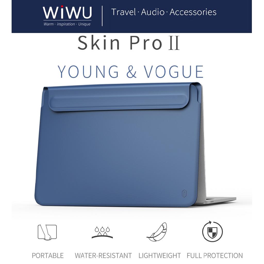 WIWU Waterproof Laptop Bag Laptop Sleeve for MacBook Air 13.3'' MacBook Pro 13 15 Leather Notebook Bag Case