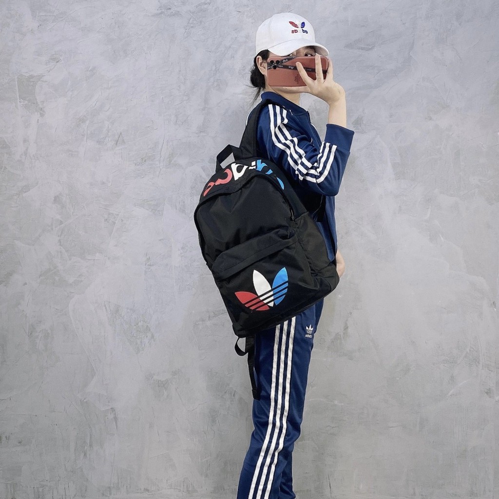 [  ẢNH THẬT  ] Balo Adidas Originals ADICOLOR LARGE TREFOIL CLASSIC BACKPACK - FT8913 | HÀNG XUẤT DƯ