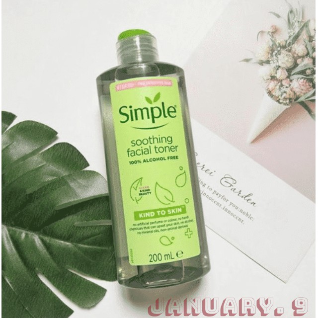 TONER SIMPLE SOOTHING FACIAL CHO DA NHẠY CẢM VÀ DA DỄ NỔI MỤN 200ml - Toner simple