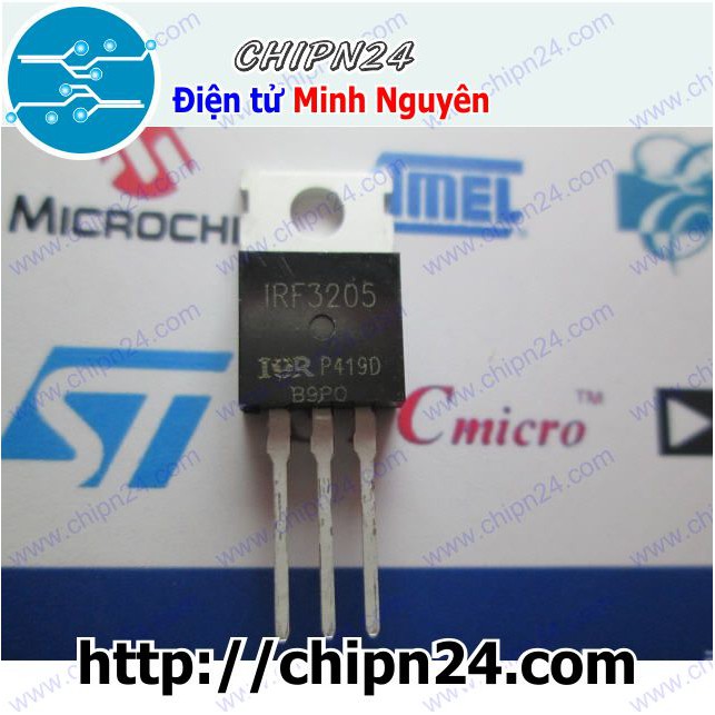 [2 CON] Mosfet IRF3205 TO-220 110A 55V Kênh N (F3205 3205)