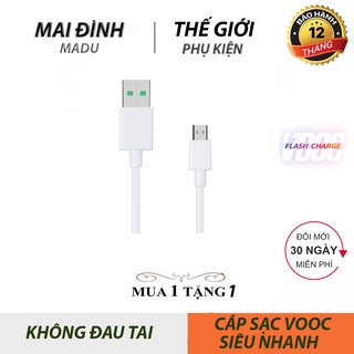 [MUA 1 TẶNG 1] Dây cáp sạc Nhanh [madu] dành cho sạc VOOC OPPO 4A loại 7 Pin Zin theo máy