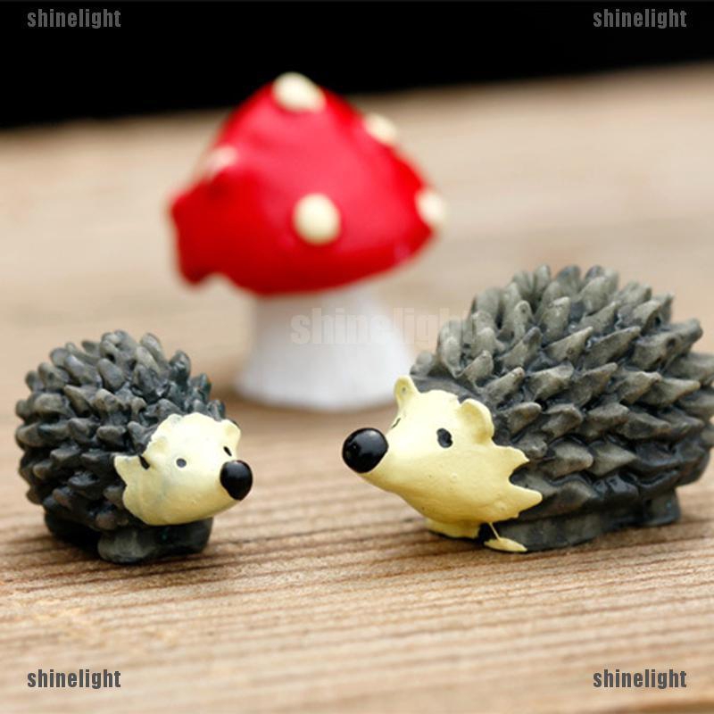 Set 3 Đồ trang trí Nhím Mini Trang Trí Chậu Cây Bonsai / Nhà Búp Bê