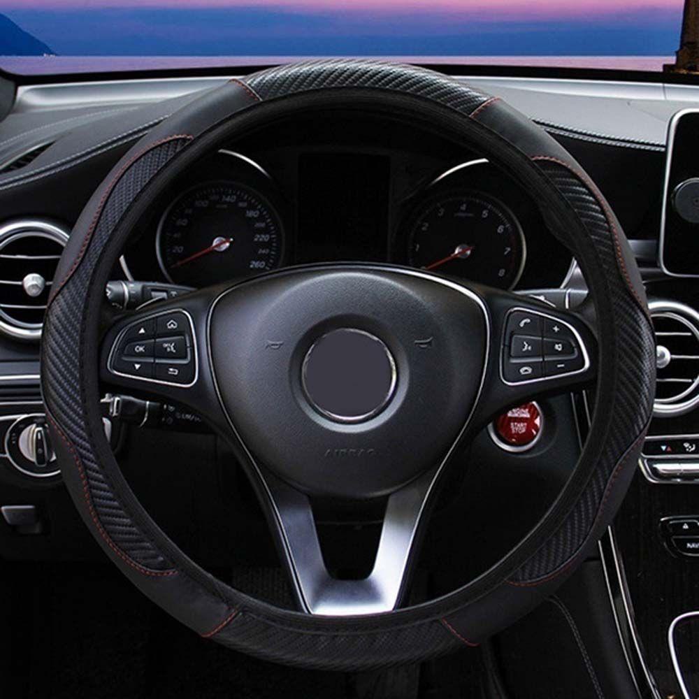 Vỏ Bọc Vô Lăng Xe Hơi Bằng Sợi Carbon Chất Lượng Cao Thoáng Khí Chống Trượt