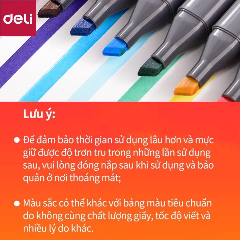 Bút màu marker hai đầu cao cấp Deli - 70701 [Deli]