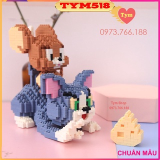 Đồ chơi xếp hình tom and jerry Tom và jerry lắp ráp nano 3d nanoblock cho bé Mẫu HC MAGIC 9013
